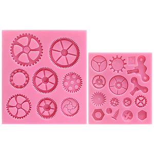 Reloj inspirado en Steampunk reloj rueda engranajes fondant molde de silicona - Imagen 1 de 1