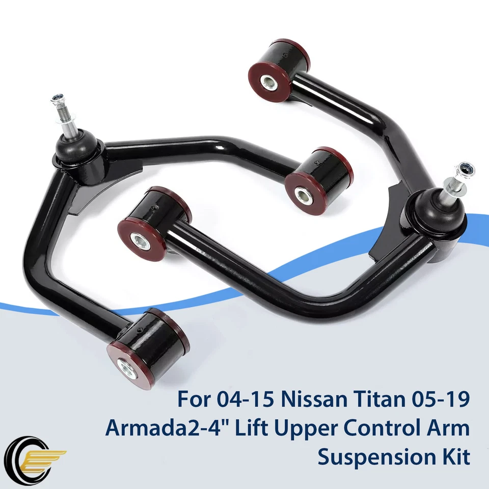 For 04-15 Nissan Titan 05-19 Armada 2-4" Lift Upper Control Arm Suspension Kit - Image 1 of 4