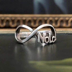 Sterling Silber NOLA New Orleans Forever Infinity Ring Größe 8,5 Louisiana - Bild 1 von 7
