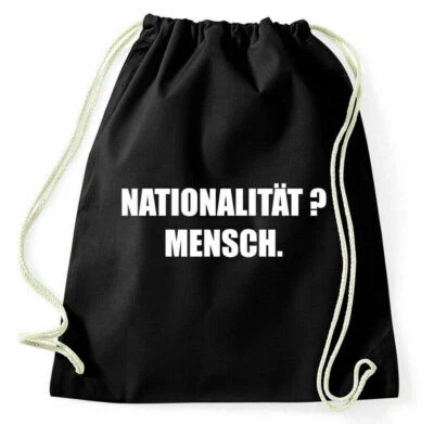 Nationalité Homme Sac De Sport Sac À Dos Aucun Homme N'est Illégal Asile - Photo 1/4