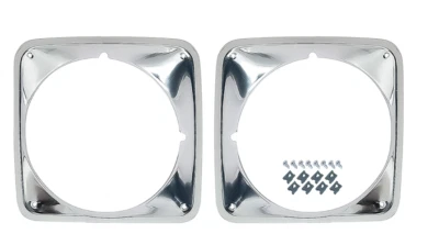 Juego de bisel de faro de aluminio brillante OER para camioneta Chevy Blazer Suburban 1969-1972 Foto 1 de 4