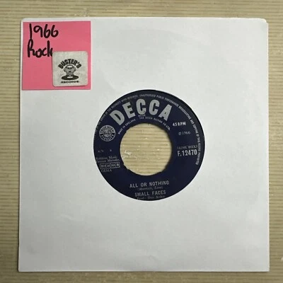 Small Faces – All or Nothing 7” Vinyl Record Single VG - Image 1 of 4
