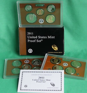 2011 S United States Mint ANNUAL 14 Coin Proof Set with Original Box and COA - Picture 1 of 10