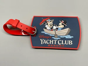 WALT DISNEY’S YACHT CLUB RESORT RUBBER 3D LUGGAGE TAG BADGE WDW MICKEY - RARE - Picture 1 of 2