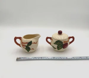 Vintage Franciscan Apple Sugar And Creamer With Lid California Backstamp USA - Picture 1 of 17