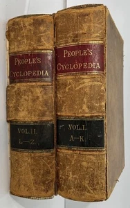 1883 The People's Cyclopedia of Universal Knowledge 2 Volumes Poor Condition. - Imagen 1 de 18