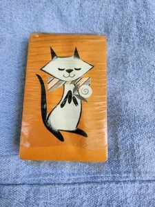 Tarjeta de juego MCM de colección gato siamés naranja pellizco difícil de encontrar Halloween - Imagen 1 de 3