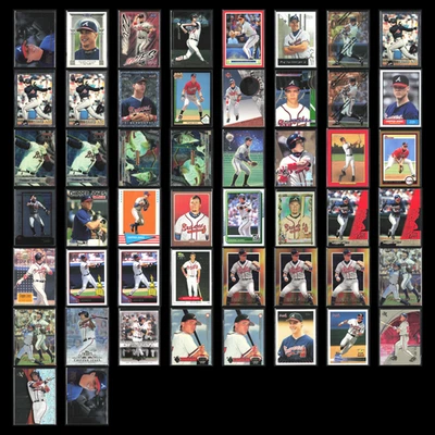 Lote de 50 cartões de beisebol Chipper Jones 1996 certificado selecionado azul Atlanta Braves quase perfeito - Imagem 1 de 4