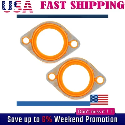 2PARA CHEVY TERMOSTATO CARCASA AGUA CUELLO SALIDA ALUMINIO SILICONA JUNTA sbc bbc Foto 1 de 4