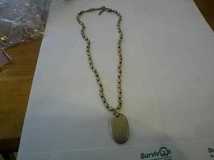 Kenneth Cole Necklace RAINBOW Glass & Beads GOLDTONE Costume Jewelry 10" CLOSED - Picture 1 of 5