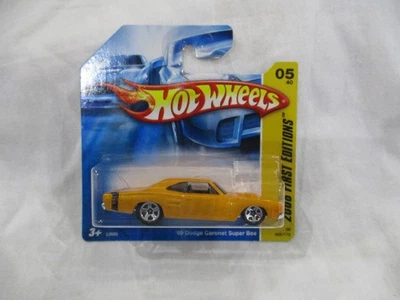 Hot Wheels 2008 First Editions '69 Dodge Coronet Super Bee lacrado em cartão curto - Imagem 1 de 4