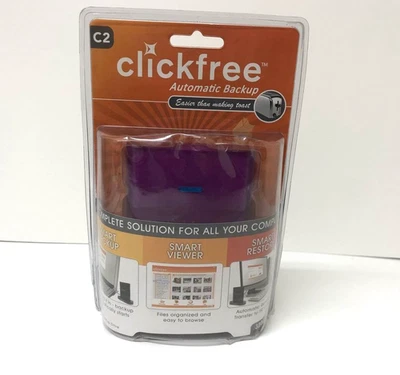 Purple Clickfree C2 320GB External Backup Hard Drive Automatic USB Plug & Play - Image 1 of 2