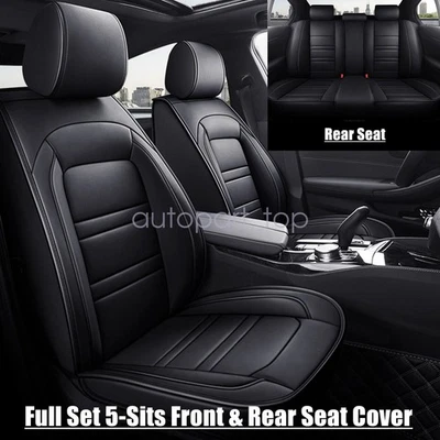 Juego completo envolvente de 5 asientos para coche VOLVO XC90 cubiertas de cuero delanteras traseras negras Foto 1 de 4