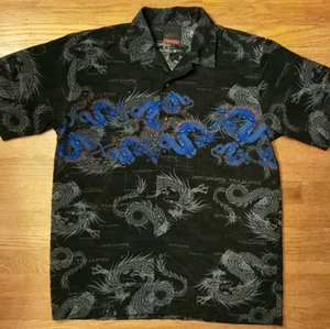 Vintage Y2K Dragon AOP Button Up C-Two - Picture 1 of 5