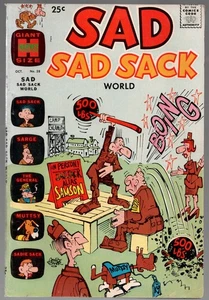 Sad Sad Sack World #28 Harvey Giant Size 1970 Sarge General Sadie Army Humor - Picture 1 of 4