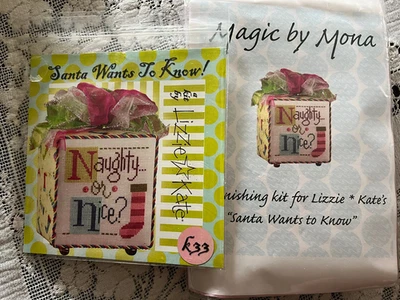 Lizzie Kate- Santa Wants To Know Chart Pack & Finishing Kit- Last One! - Image 1 of 4