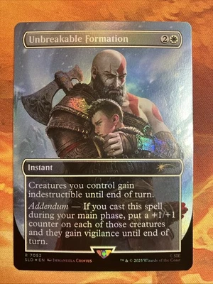 MTG Foil Borderless Unbreakable Formation SLD: PlayStation: X God of War: Norse! - Image 1 of 2