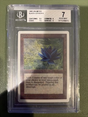 1993 MAGIC THE GATHERING MTG UNLIMITED BLACK LOTUS BGS 7 - Image 1 of 2
