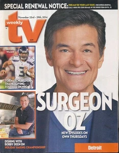 TV WEEKLY 2014 NOV. 23-29 SURGEON OZ (FAIR/GOOD CONDITION) - Picture 1 of 1
