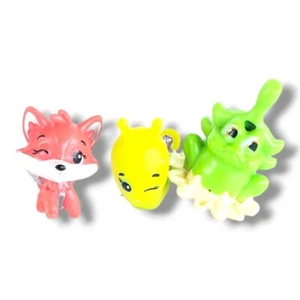 Lote de 3 piezas mini figuras Hatchimals y otros coleccionables caracol zorro rana juguetes - Imagen 1 de 2