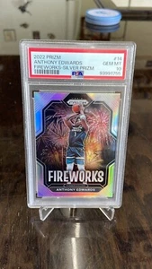 2022 Prizm Anthony Edwards Fireworks Silver Prizm #14, PSA 10 - Bild 1 von 2