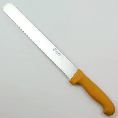JERO 12 Inch Commercial Serrated Slicer Knife, German Stainless, MFG IN PORTUGAL
