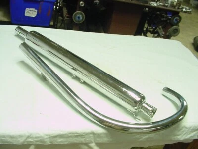 NEW ROYAL ENFIELD 500 BULLET LATE MID TO LATE 90'S EXHAUST SYSTEM 1 3/4 INCH - Image 1 of 4