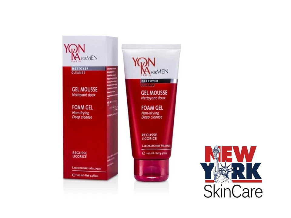 Yonka 男士泡沫凝胶不干深层清洁 100 毫升 / 3.4 盎司 全新 — 第 1/1 张图片
