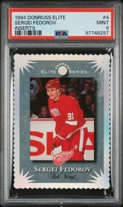 1994 Donruss SERGEI FEDOROV Insert ELITE Series 4409/10000 Card 4 PSA 9 Low Pop - Picture 1 of 2