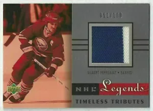 2001-02 UPPER DECK LEGENDS GILBERT PERREAULT JERSEY #51/100 TIMELESS TRIBUTES UD - Picture 1 of 1