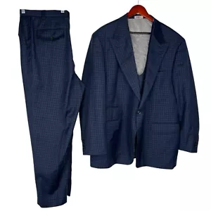 Tiglio Rosso Lanificio Di Biella Virgin Wool Suit 52R Pants 40x27.5 Vest 3PC - Picture 1 of 18