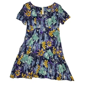 Reyn Spooner Women's Sz S  Dress Hawaiian Midi Traditionals Fish Blue Beach - Picture 1 of 9
