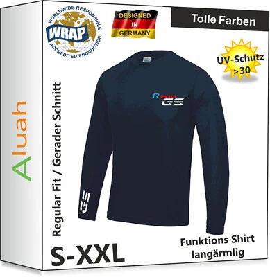 JUST COOL R1200GS Funktionsshirt Langarm T-Shirt Motorrad Shirt Rallye Exclusive GS Shirt