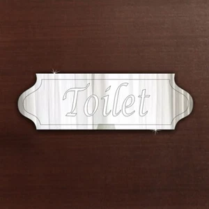 TOILET Door Sign Signage Plaque Acrylic Mirror Office Home FREE Personalisation - Picture 1 of 2