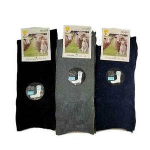 Mens Womens Merino Wool Blend Loose Top iabetic Thermal Work Socks 7-11 - Picture 1 of 4
