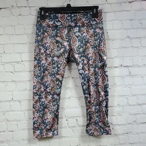 LuLaRoe Jade Floral Paisley Workout Yoga Capris - Picture 1 of 6