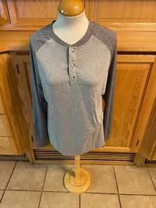 NWOT Shein Men's Medium Long Sleeve Grey Tee T-Shirt Classic Casual Everyday - Picture 1 of 9