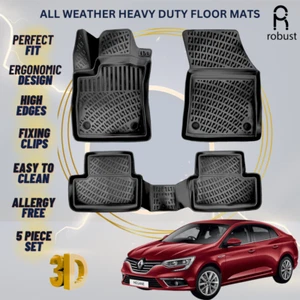 Floor Mats Liners For Renault Megane 2016-2023 All Weather Heavy Duty Car Rugs - Picture 1 of 9