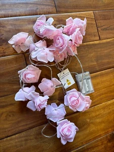 NWOT Roses Flower LED Light-Up Pink Valentine's Day Holiday Decor w/ Batteries - Picture 1 of 8