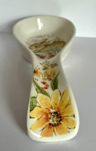 Maxcerna Spring Floral Bunny Ceramic Spoon Rest Farmhouse Country Cottage Core - Picture 1 of 13