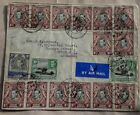 Kenya 1950 Airmail Cover To England With 30 X 1 Cent Stamps Etc