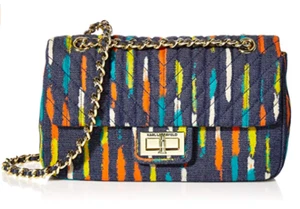 Karl Lagerfeld Paris Agyness Lamb Shoulder Bag, Denim Multi - Picture 1 of 12