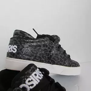 Osiris BLACK/GRAY SEQUIN ANIMAL PRIINT GIRLS SZ 5 SKATER SHOES-NWOB-HTF - Picture 1 of 9