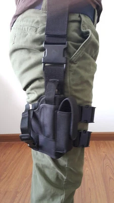 NEW TACTICAL RIGHT HAND PADDEL LEG BELT THIGH HARD DROP HOLSTER FOR GLOCK 19  - Image 1 of 4