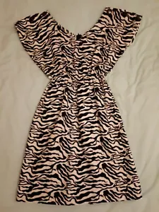 Zebra Animal Print POP BOUTIQUE summer dress 10-12 - Picture 1 of 8