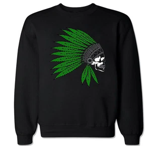 POT HEAD SATIVA INDICA HYDROPNICS NUTRIENTS BLUNT DAB CREW NECK SWEATER - Picture 1 of 1