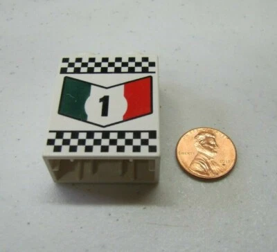 Rare Lego Duplo Italy Flag Car Block From Disney Pixar Cars Movie Printed Block - Image 1 of 3
