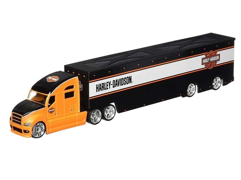 Harley Davidson 定制 Hauler 半 - 橙色 1: 64 比例模型 - Maisto 11516OR — 第 1/1 张图片