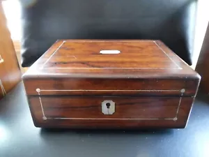 Antike hölzerne Sammlerbox aus England - Bild 1 von 9
