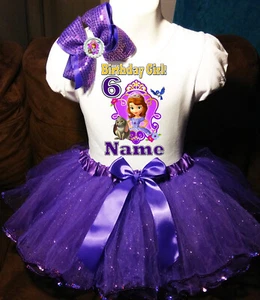 Sofia Birthday Outfit Dress 6th Shirt Girl Party Personalized Tutu - Picture 1 of 3